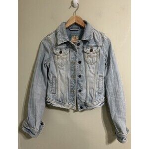 Abercrombie & Fitch Distressed Jean Jacket Size Small  Womens Long Sleeve
